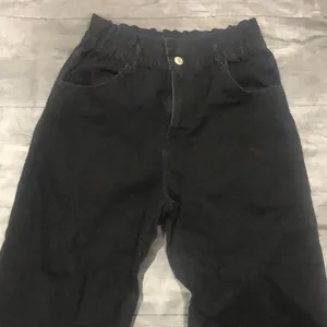 Zara black elastic waist jeans size medium thumbnail 1