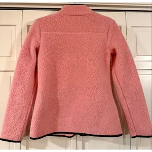 Talbots pink full zip Sherpa fleece jacket size small thumbnail 5