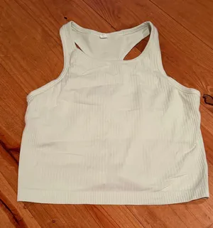 Lululemon Ebb To Street Cropped Racerback Tank Top Kohlrabi Green thumbnail 1