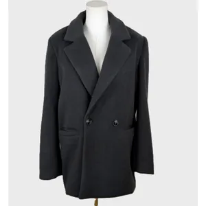 FREE PEOPLE Mari Solid Oversized Peacoat Blazer Black Sz SMALL NWT thumbnail 2