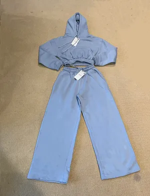 ZARA Long sleeve Sweatsuit Set With Hoodie And Wide Legs. Size S thumbnail 1