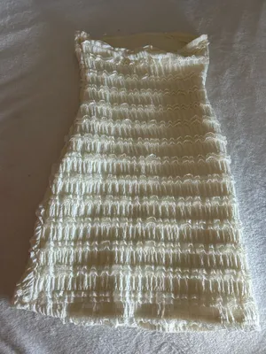 Altar’d State Ivory Strapless Ruffle Dress thumbnail 2