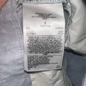 Gap khaki blue front linen cotton flat front size 8 shorts thumbnail 2