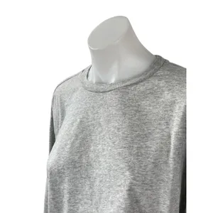 Aritzia TNA Women's Gray Long Sleeve Crew Neck Boxy Cropped Sweatshirt Top Sz S thumbnail 2