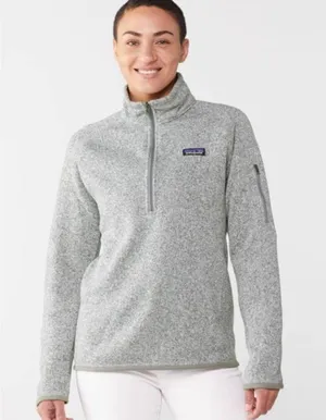 Patagonia Better Sweater Quarter-Zip Fleece Pullover - Women's 1/4 zip sweatshirt gray top thumbnail 5