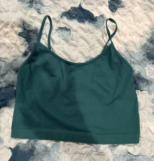 Wild Fable Green Spaghetti Strap Ribbed Tank Top, Sz S thumbnail 1