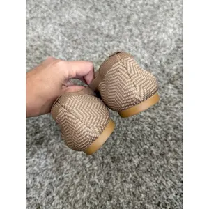 Vivaia Round Toe Ballet Flats Claire Women’s 37 Espresso Chevron thumbnail 7