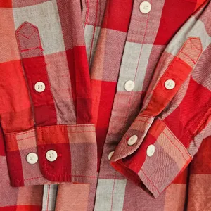 Harley-Davidson Red Plaid Flannel Eagle Graphic Button Down Shirt XL Unisex thumbnail 7