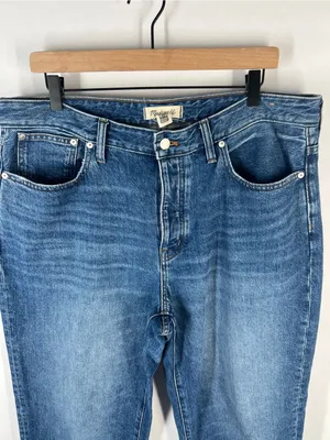 Madewell Low-Slung Curvy Straight Jeans 100% Cotton Denim Size 31‎ thumbnail 3