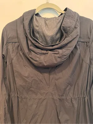 Lululemon Apres Practice Anorak Jacket Coal Grey Pinstripe Size 4 thumbnail 8