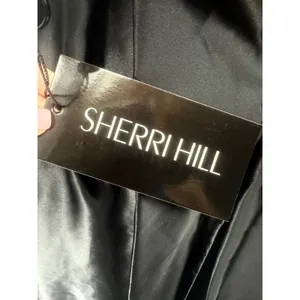 NWT Sherri Hill 51588 Black Halter Ball Gown Beaded Waist Dress Size 4 $598 thumbnail 5