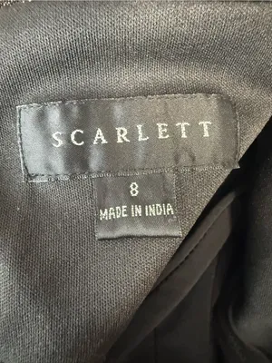 Scarlett Black Midi Dress with Silver Embellished Bodice thumbnail 5