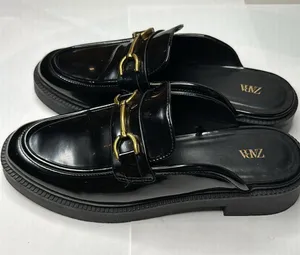 Zara Buckle Loafer Mules thumbnail 4