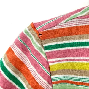 Loft Size Large Striped Multicolor Short Sleeve T-Shirt Tee Top Shirt Blouse thumbnail 3