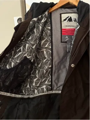 Women's Polar Edge Ski Snow Jacket Medium Brown Black thumbnail 3