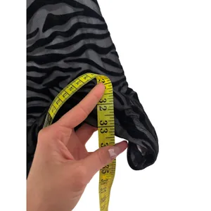 SHEIN Women's Black Zebra Flocked Mesh Cutout Mini Dress Size M thumbnail 5
