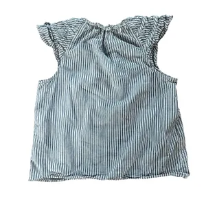 J.Crew Striped Ruffle Flutter Sleeve Cotton Blouse | Women's Medium thumbnail 3