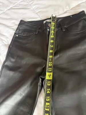 ZARA Pants Leather Black Straight  thumbnail 9