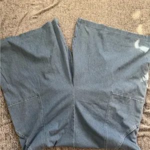 Plus Size Blue Denim Jumpsuit shorts Overalls Size L thumbnail 5
