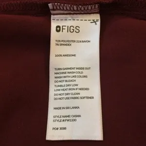 Figs casma maroon scrub top xl women thumbnail 4