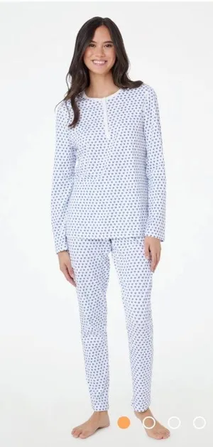 Roller rabbit blue heart pajamas  thumbnail 1