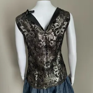 DKNY Metallic Damask Top Size 12 thumbnail 7