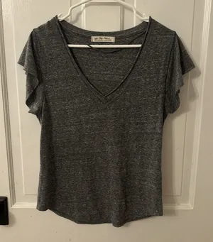 free people gray tee thumbnail 1