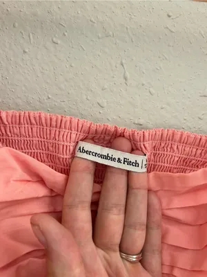 Abercrombie & Fitch Puff-Sleeve Square Neck Mini Dress in Blush Pink Preppy thumbnail 3