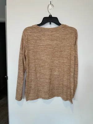 Old Navy Long Sleeve Sweater Size XL 14-16 Brown Space Dye Knit Pullover thumbnail 4