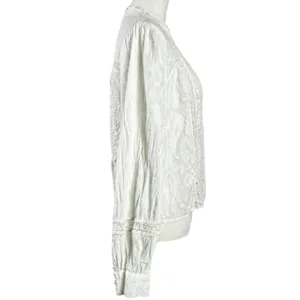 Free People Ethereal Dainty Victorian Cottage Annabelle Blouse Top Ivory Small thumbnail 11