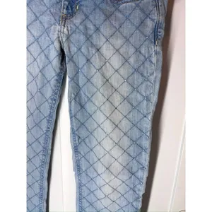 Hollister Diamond Quilted Rhinestone Jeans Size 3R Light Wash Indie Sleaze Y2K thumbnail 5