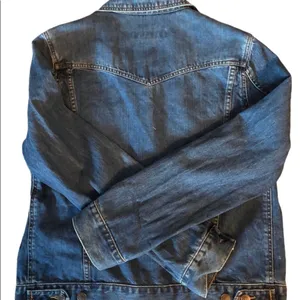 Abercrombie & Fitch Classic Trucker Jean Jacket Blue Sz. L Flap Button Pockets thumbnail 5