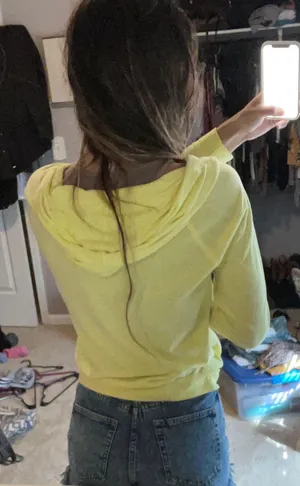 Yellow Lightweight Hoodie Size L thumbnail 2