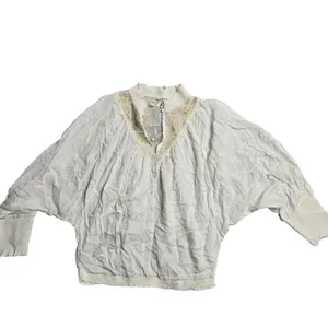 Anthropologie Feather‎ Bone Ivory Embroidered Edda Dolman Sleeve Blouse Size: XS thumbnail 3