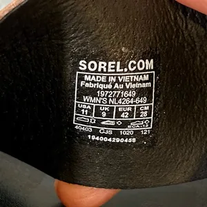 SOREL Ella II Slide Sandals Mauve Vapor Snake Print Leather Dual Strap Sz 11💛 thumbnail 10
