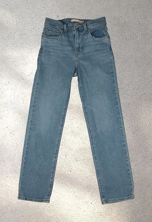 Levi's 724 High Rise Straight Crop Jeans Women's 24 Light Wash Casual Denim euc thumbnail 1
