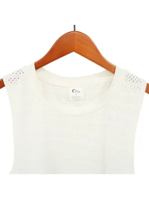 Zyia Active Women White Chill Perforated Athletic Tank Top M thumbnail 2