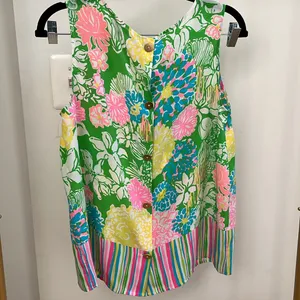 Lilly Pulitzer size medium silk top thumbnail 9