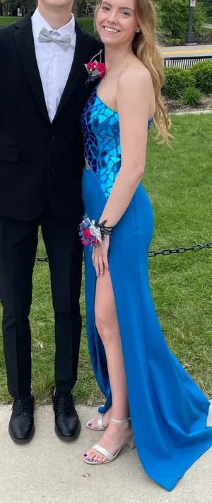 Sherri Hill Mirror Prom Dress 💙 thumbnail 1