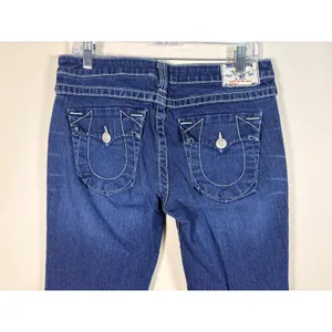 True Religion Becky Jeans Womens 30 Excellent‎ Bootcut Big T Stitching thumbnail 10