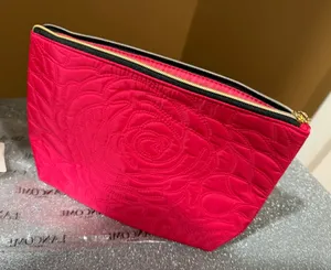 Lancôme hot pink quilted cosmetics pouch NWT thumbnail 1