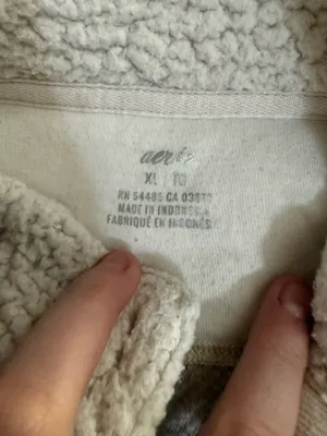 Aerie Sherpa Pullover Cloud XL thumbnail 2