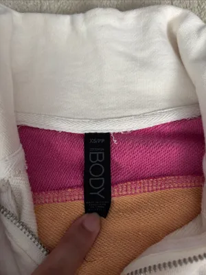 Cotton On Colorblock Half-Zip Sweater in White, Peach & Pink thumbnail 2