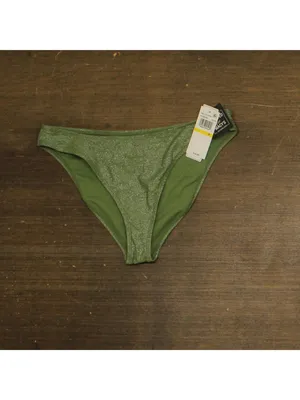NWT Salt + Cove Lurex Hipster Bikini Bottom SC25081GB Olive Green M thumbnail 4