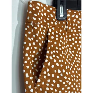 Ann Taylor LOFT Outlet Womens Rust Brown White Polka Dot Cotton Shorts Size 8‎ thumbnail 2