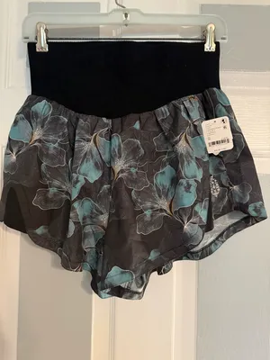 Free People Carpe Diem Floral Print Athletic Shorts thumbnail 4