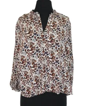 NWT Abound Floral Balloon Sleeve Oversized Blouse thumbnail 1