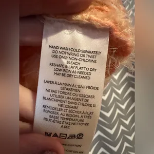 Free People | Sweet Deets Eyelash Sweater in Peach, XS thumbnail 9