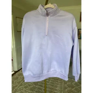 SHEIN Lavendar‎ Half Zip Pullover Lilac Buttery Soft Fleece Streetwear Pastel thumbnail 2
