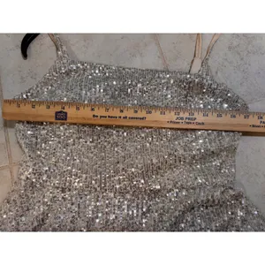 Morgan & Co Champagne Sequin Fit & Flare Party Dress Size 13 Homecoming Cocktail thumbnail 10